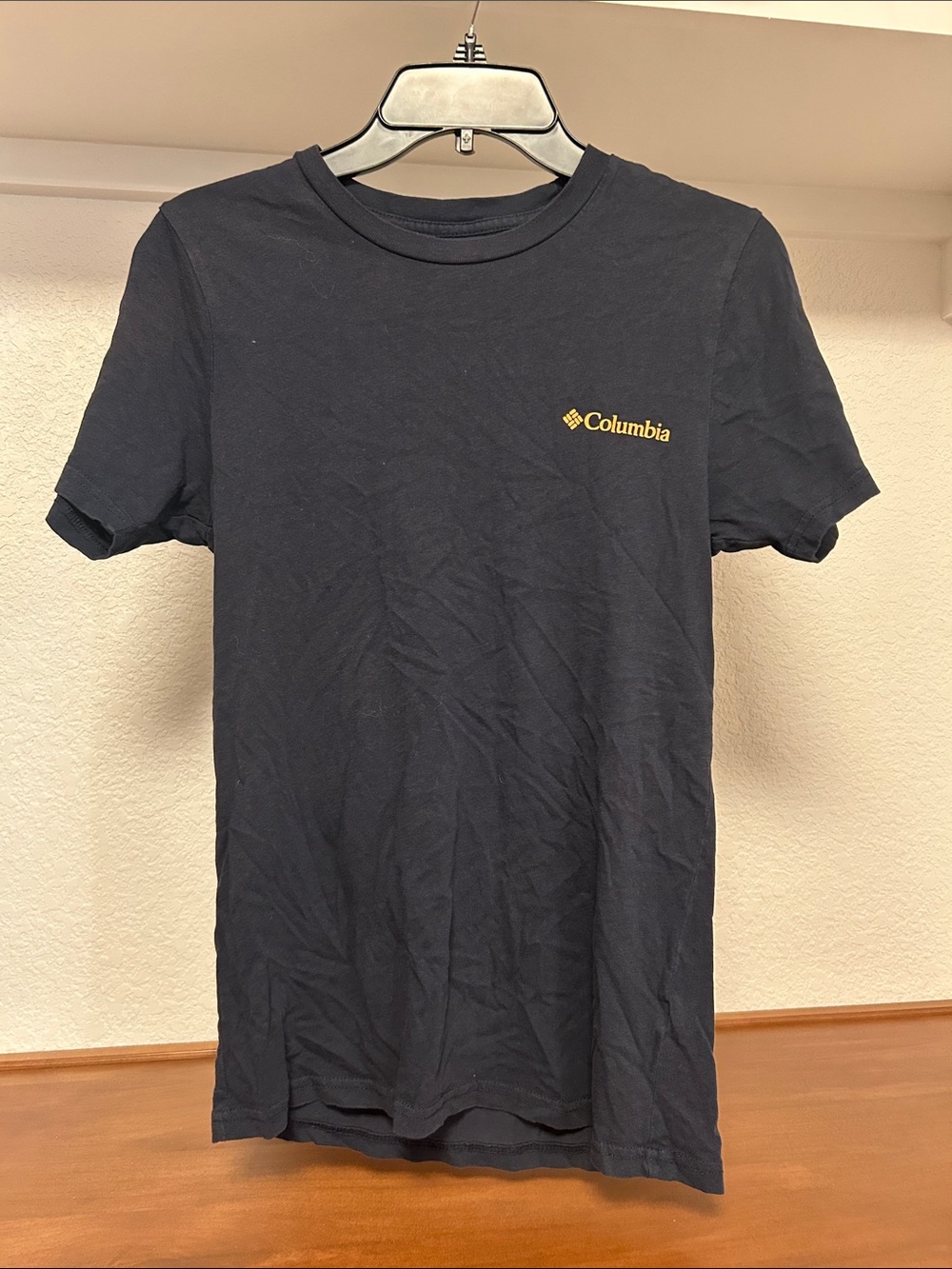 Columbia Navy Short-Sleeve Tee with Yellow Logo